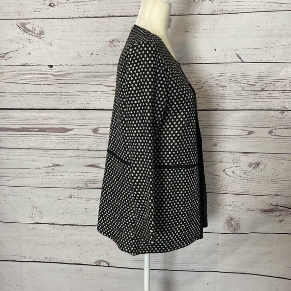 Chicos Travelers Collection 0 Small 4 Lovely Lisa Dot Print Jacket Open Front - Picture 4 of 8